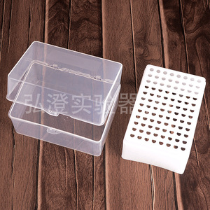 กล่องหัวดูดฮองโบไล 96 รู 200ul สีขาว แบบฝาพับทรงสูง - Product Image 3