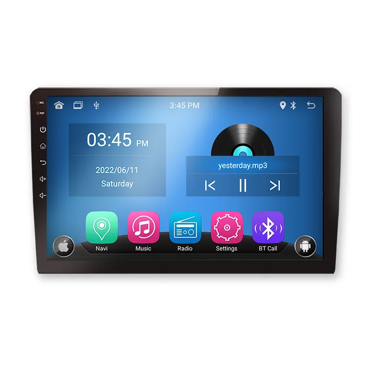 Hisound 2din tela toque 9 polegadas carro multimídia player android Navegação GPS android carro player