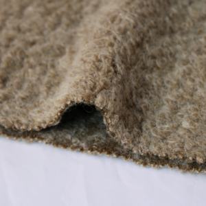 Vendeur chaud de haute qualité Super doux confortable Textile usine jolie Maillard Brown Style 42% laine 550GSM Boucle polaire Fabrbic - Product Image 2