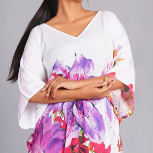 Robe Kaftan en Coton Style Bohème Premium, Légère, Imprimée, Parfaite pour l'Été, Prix de Gros - Product Image 1