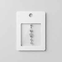 Bijou d'oreille en acier chirurgical HGC 316L avec zircon pour nombril