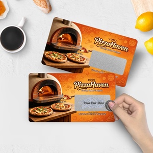 Wholesale Custom Design Pizza <b>Scratch</b> Cards Manufacturers <b>Scratch</b> Lottery Cards Digital Paperboard Printing - Product Image 1
