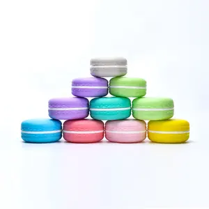 5G 10G Mini Macaron Vorm Kawaii Kleurrijke Silicone Cosmetische Crème Potten Voor Diy Lippenstift Lippenbalsem Gloss Blush