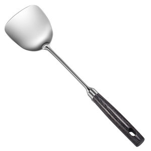 ตะหลิวเหล็กสแตนเลส 316 พร้อมด้ามไม้กันลื่นสำหรับผัดอาหาร ชุดอุปกรณ์ทำอาหาร - Product Image 2