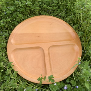 Assiettes en bois de hêtre pour collations, desserts et gâteaux - Product Image 2