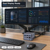 Mini PC N5105 N6005 2.5G LAN 2x Affichage HD 4x USB3.0 M.2 2242 Type-C PD Boîtier Métallique Ordinateur Industriel