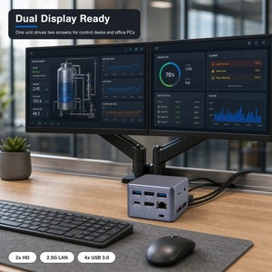Mini PC <span class=keywords><strong>N5105</strong></span> <span class=keywords><strong>N6005</strong></span> 2.5G LAN 2x Affichage HD 4x USB3.0 M.2 2242 Type-C PD Boîtier Métallique Ordinateur Industriel - Product Image 2