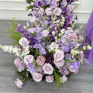 Arche de fleurs sauvages DKB en vente flash avec centres de table, décoration d'arche de fleurs en soie romantique pour anniversaire - Product Image 6