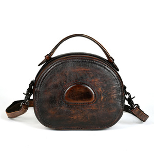 Sac Ando vintage en cuir véritable, mini sac à main pour femme, poignée supérieure arrondie en cuir de vachette, sac bandoulière - Product Image 5