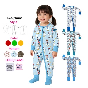 Pijamas de Bambú Personalizados para <span class=keywords><strong>el</strong></span> 4 de Julio, 95% Bambú, 5% Spandex, Cierre Suave de Doble Vía, Ropa para Bebés Recién Nacidos - Product Image 1