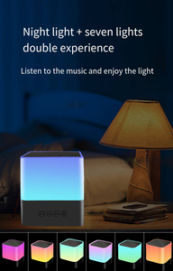Alta qualidade <span class=keywords><strong>Bluetooth</strong></span> Áudio <span class=keywords><strong>bluetooth</strong></span> Speaker Luz RGB 7 Cores Lâmpada Recarregável Controle Inteligente Music Desk Night Lamp - Product Image 5