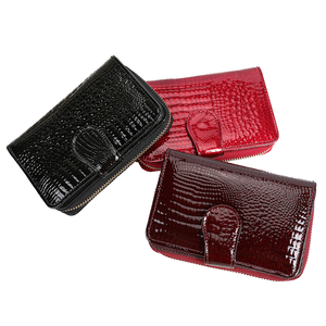 Portefeuille pour femme WESTAL en cuir véritable, long, à fermeture éclair, rayé, vintage, porte-monnaie, porte-cartes, écologique, tendance - Product Image 4