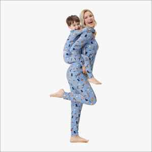 Pijamas Familiares Personalizados de Bambú, Conjuntos con Estampados Festivos a Juego, Pijamas para Mujer, Conjuntos de Dos Piezas para Niños - Product Image 1