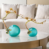 RORO-Décoration d'intérieur de luxe pour salon, décoration de maison moderne et luxueuse, émail bleu, style lanang, cadeaux pour nouvelle maison