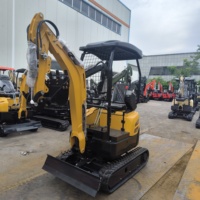 Mini-excavatrice ME-16 à cabine ouverte, chenilles en caoutchouc rétractables, micro-excavatrice hydraulique pour l'agriculture, les vergers et l'aménagement paysager