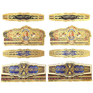 Minsda מותאם אישית פרטי נגד זיוף אישית הדפסת זהב רדיד הולוגרמה להקת סיגר טבעת תווית - Product Image 4