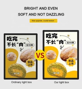 Tablero de letrero de plexiglás con forma personalizada Dircely, caja de luz LED rectangular ultrafina, pantalla publicitaria móvil con marco de cristal a presión - Product Image 6
