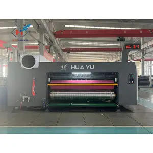 HUAYU series kualitas tinggi karton kotak kemasan datar slotter die pemotongan membentuk mesin dengan slotting