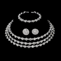 Parure de bijoux indienne en acier inoxydable, ensemble de bijoux pour femmes, collier, boucles d'oreilles, accessoires, ensemble de bijoux de mode