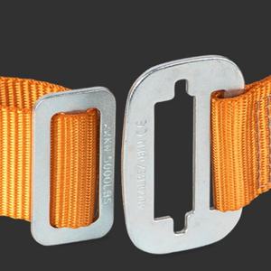 Harnais de sécurité simple et économique, jaune, double crochet avec longe en polyester durable - Product Image 4