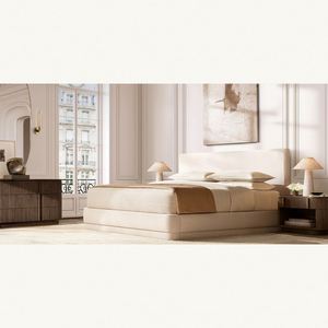 Lit double moderne pour la maison, cadre de lit rembourré en tissu doux - Product Image 6