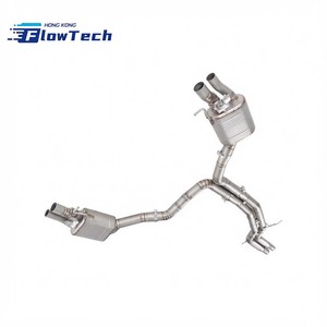 ระบบท่อไอเสียแคทแบ็กสแตนเลสแบบมีวาล์วพร้อมปลายท่อแบบสี่ช่องสำหรับ Audi B8 B8.5 RS5 4.2T - Product Image 6