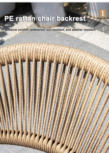 Nuovo stile nero WPC impermeabile all'aperto ristorante Patio <span class=keywords><strong>tavolo</strong></span> da pranzo e sedia per terrazza giardino cortile - Product Image 6