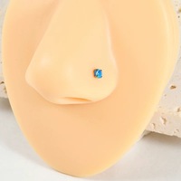 Piercing de nez sans filetage en titane G23 de qualité implant, forme S, bijoux de mode pour femmes, boucles d'oreilles en zircon et diamant