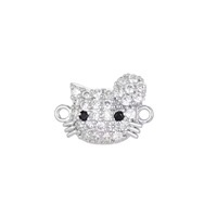 Bracelet pendentif chat mignon et élégant en cuivre plaqué or véritable 18 carats, accessoire féminin, bijou unique et frais
