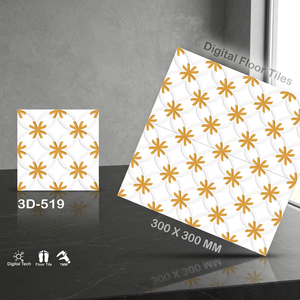 Azulejos de Cerámica Digitales Brillantes de 300x300 mm, Azulejos de Porcelana Esmaltada para Baño, Diseño Rectificado - Product Image 5