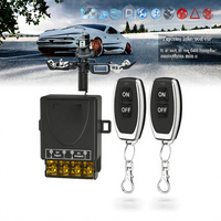Interrupteur à télécommande sans fil 433Mhz, AC 110V 220V, récepteur relais ABS, 2 émetteurs, connecteur à bouton pour l'électricité automobile