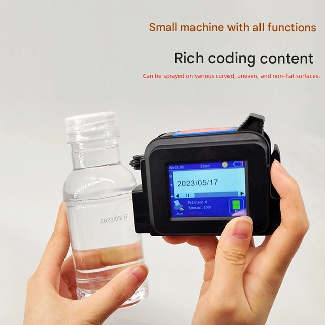 Handheld Thermal Inkjet Printer Portable Batch Coder for Packaging Cardboard and Plastic Surfaces