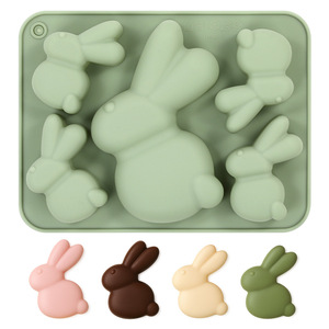 Molde de Silicona GREENSIDE de Conejo de Pascua con Orejas Grandes para Pasteles y Repostería, Molde para Jabón Hecho a Mano, Molde Festivo para Postres - Product Image 4