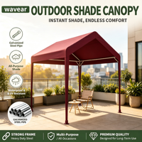 Auvent robuste résistant aux UV avec structure en tube d'acier pour événements extérieurs, allées et jardins, en tissu Oxford imperméable