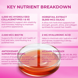 Integratore Alimentare OEM di Collagene Idrolizzato con Vitamina C, Glutatione e Acido Ialuronico, Liquido per la Bellezza della Pelle - Product Image 2