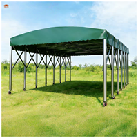 Toldos Plegables-Tente pliable en stock, bâche de voiture en PVC pour l'extérieur, garage galvanisé manuel