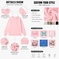 Fabrikdirekt: Oversized Crewneck-Sweatshirt aus schwerer Baumwolle mit überschnittenen Schultern – Blanko-Strickpullover für individuelle Logos