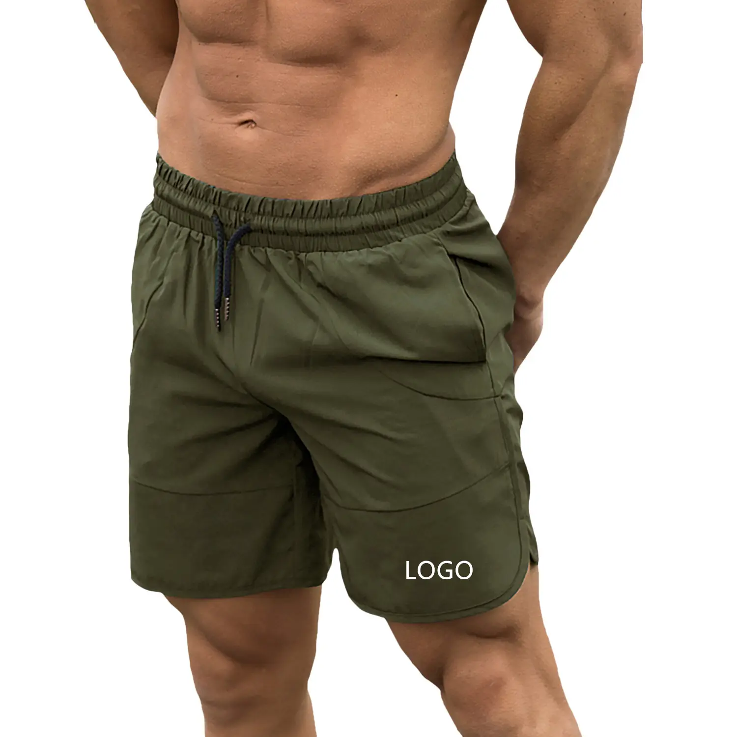 Wholesales 7'' Inch Spandex Workout Shorts Mesh Fitness Mens Gym Shorts With Pocket