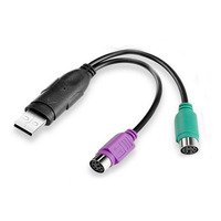 Convertidor de Puerto USB a PS2 Mouse Keyboard Adapter para PC Notebook Computer