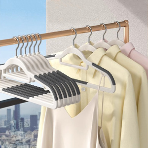 Clothes Hanger Non Slip Anti Shoulder Double Position Wet Dry Use Rectangle Hook Type Clothing Organizer Coat Hanger - Product Image 1