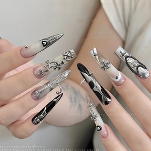 เครื่องประดับเล็บใหม่ รูปทรงกากบาท สไตล์เรโทร โลหะตกแต่งเล็บ อุปกรณ์เสริมสวยงาม มีจำหน่ายในร้านขายอุปกรณ์ตกแต่งเล็บขนาดใหญ่  รับสั่งทำโลโก้ - Product Image 2
