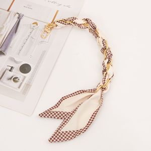 Elegant Women Silk Scarf <b>Key</b> Ring Fashion Woven Fabric Bag Charm Car <b>Key</b> <b>Chains</b> Daily Accessory - Product Image 3