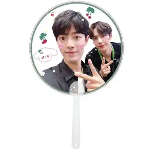 Vendita calda personalizzabile in PVC pieghevole regalo Business Fan con tema stella per gli appassionati di personaggi Kpop Idol & Anime