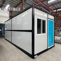 Matériau en acier Isolation thermique antisismique Maison de conteneur mobile préfabriquée X pliable à plat pour la vie et le bureau