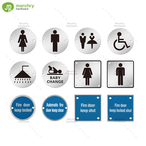 Wholesale Stainless Steel Round Male Man Toilet Bathroom Sign <b>Plate</b> - Product Image 3