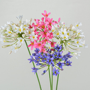 Fleurs Artificielles Mixtes Blanches, Violettes et Roses Rouges en PVC Moulé par Injection pour Décoration de Mariage et d'Intérieur - Product Image 1
