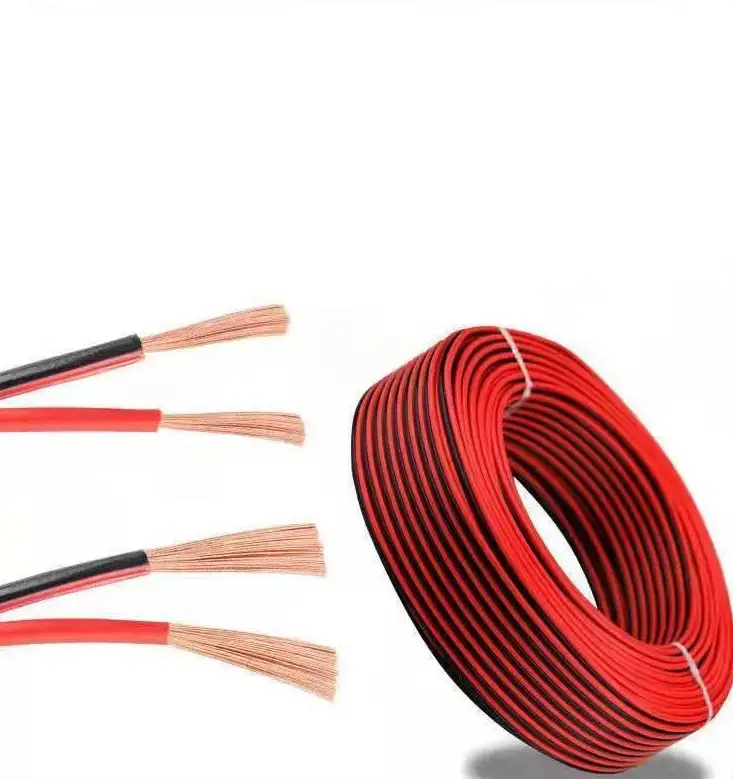 Manufacturer factory electrical power copper Red Black Speaker Cable pvc insulated wire 1.5 mm 2.5mm for transparent speaker