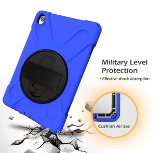 2025เคสแท็บเล็ตซิลิโคน3ชั้นสำหรับ <span class=keywords><strong>Huawei</strong></span> <span class=keywords><strong>Mediapad</strong></span> <span class=keywords><strong>M6</strong></span> 10.8พร้อมขาตั้งสายคล้องไหล่ SCM-W09/AL09
