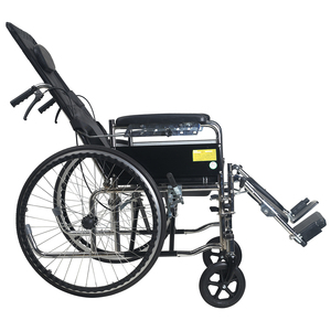 Silla de ruedas <span class=keywords><strong>manual</strong></span> para equipos médicos con respaldo alto, sillas de ruedas ligeras y plegables con inodoro de aluminio con orinal - Product Image 5