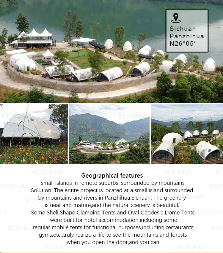 Canvas Outdoor Large Tipi Tent For Glamping 20-120 People